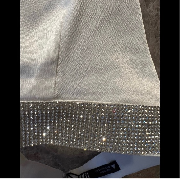 ZARA Shimmery rhinestones crop top - Picture 3 of 9